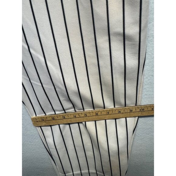 Wilson Mens XL Baseball Pants White With Black Pinstripes Polyester - Picture 9 of 10